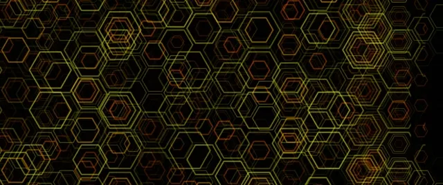 2.39:1 Cinemascope 60FPS Neon Hexagon Vortex Screensaver | VJ Animation Loop