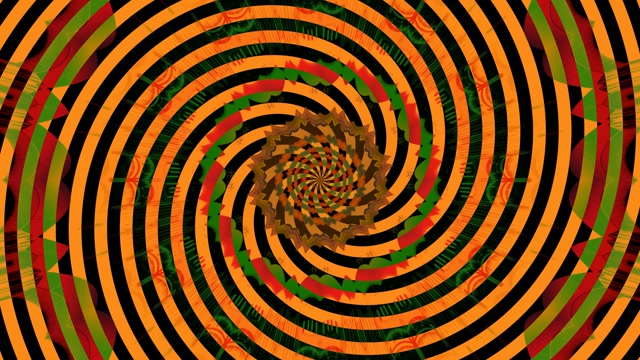 Neon Tunnel Orange Black Spiral Screensaver 4K UHD 60fps VJ Loop