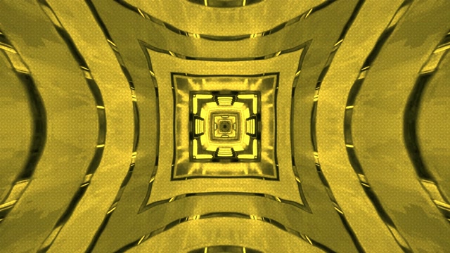Yellow Sci-Fi Tunnel screensaver 4k UHD 60fps Loopable Video
