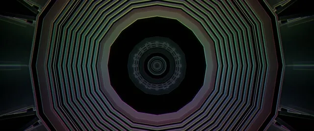 Pulsating Octagon Neon Tunnel VJ Loop 2.39:1 Cinemascope 60fps Screensaver