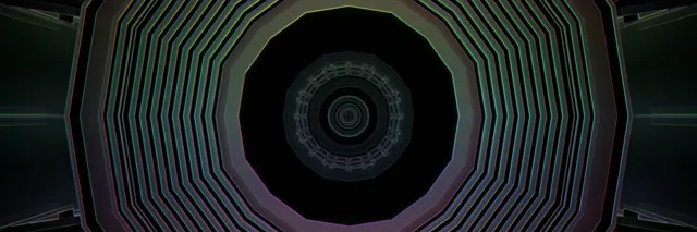 Neon Tunnel Concentric Circles VJ Loop 3:1 Triple Wide 60fps Screensaver