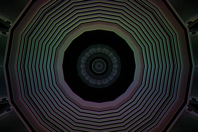 Octagonal Neon Tunnel Vortex Loop 60fps 3:2 Screensaver VJ Animation