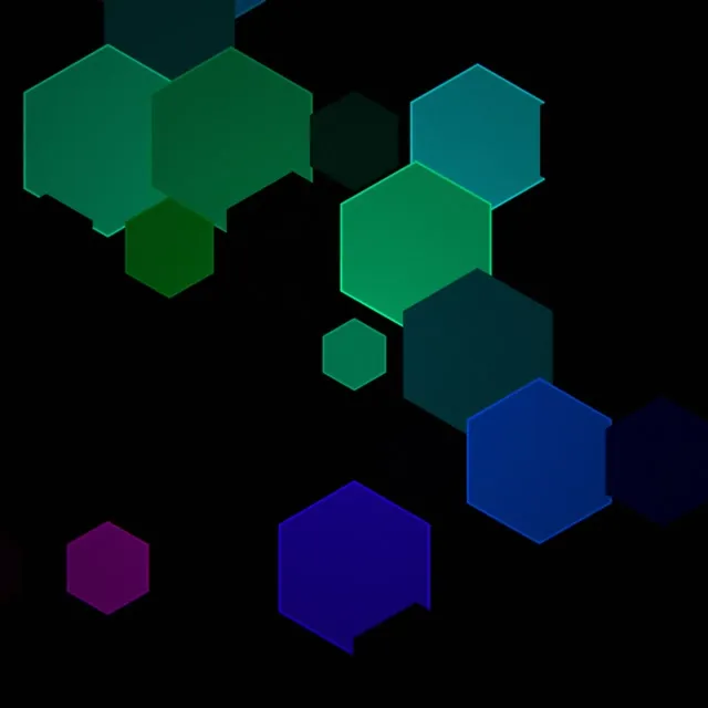 1:1 Square 60fps Hexagon Screensaver | Neon VJ Animation