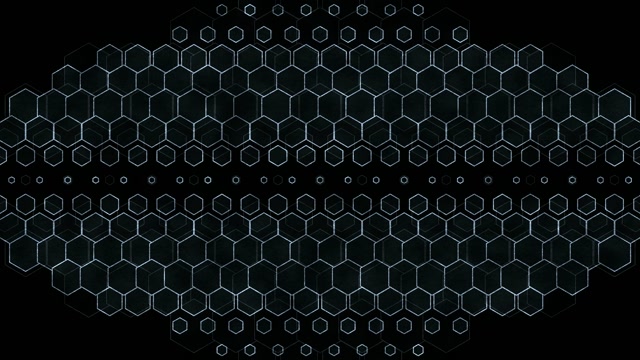 # 4K UHD 60FPS Cyan Hexagon Grid Loop VJ Background