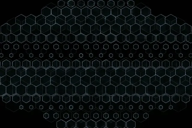 3:2 Surface 60fps Screensaver Neon Tunnel VJ Loop Green Geometric Hexagon Grid
