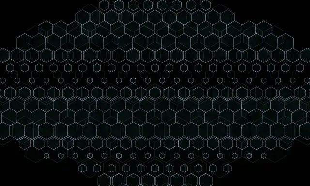 5:3 Wide 60fps Screensaver Neon Tunnel VJ Loop Green Hexagon Motion Background
