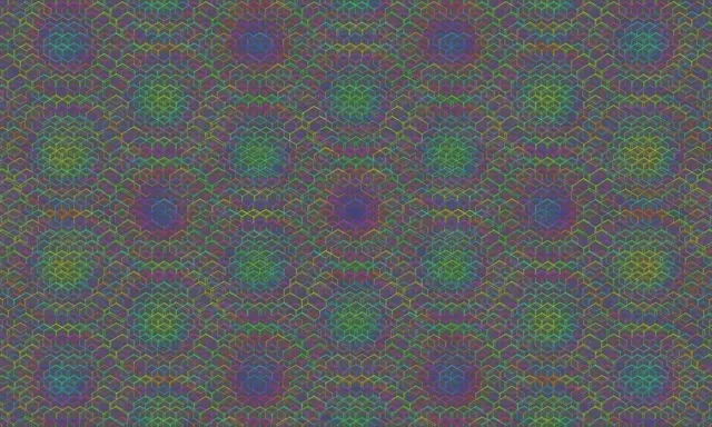 5:3 Wide 60fps Screensaver | Flowing Cyan Hexagon VJ Loop Background