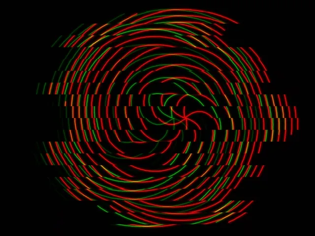 4:3 Classic 60fps Rotating Spiral Neon Screensaver Motion Background Red