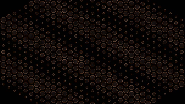 4K UHD 60fps Screensaver PC Neon Tunnel VJ Loop Orange Hexagons