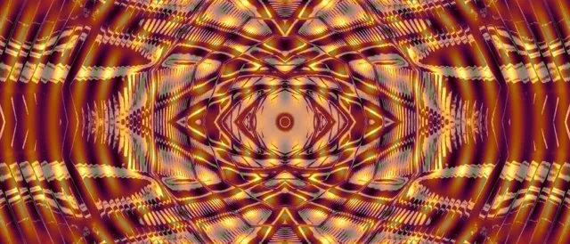 neon tunnel 21:9 ultrawide 60fps screensaver gold kaleidoscope vj loop