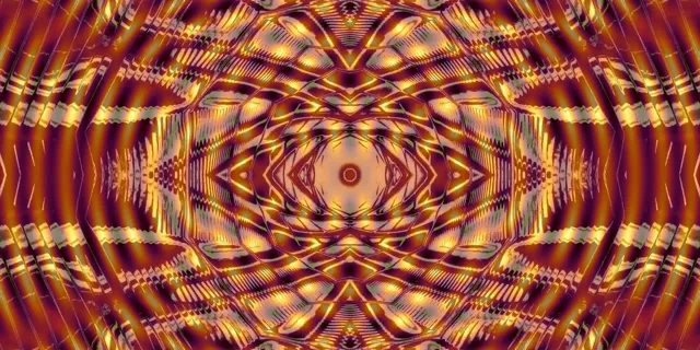 neon tunnel 2:1 univisium 60fps screensaver gold vortex vj animation