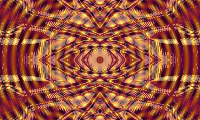neon tunnel 5:3 wide 60fps screensaver gold symmetrical vj loop