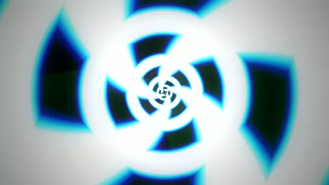 4K UHD 60FPS Neon Kaleidoscope Vortex Screensaver PC | Cyan Blue Spiral Motion