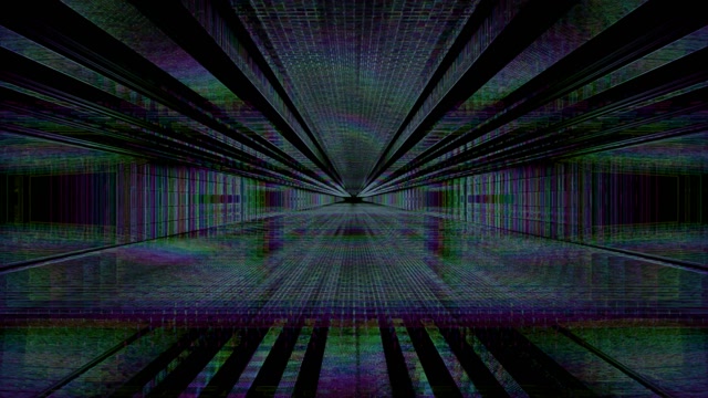 Glitch Neon Tunnel Screensaver 4k UHD 60fps VJ Loop