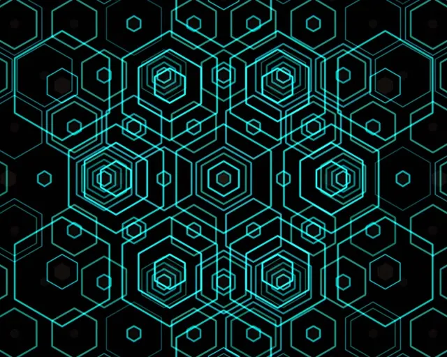 5:4 Industrial 60fps Hexagon Kaleidoscope Screensaver Motion Background Neon