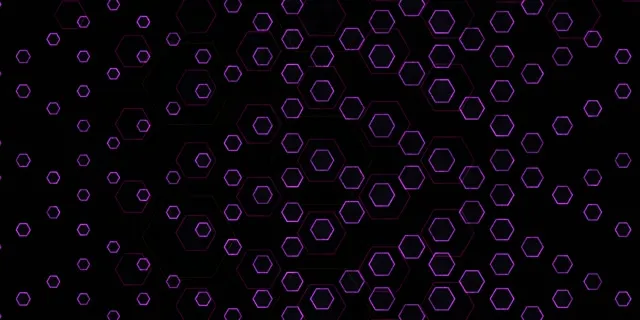 2:1 Univisium 60fps Purple Hexagon Motion Screensaver VJ Neon