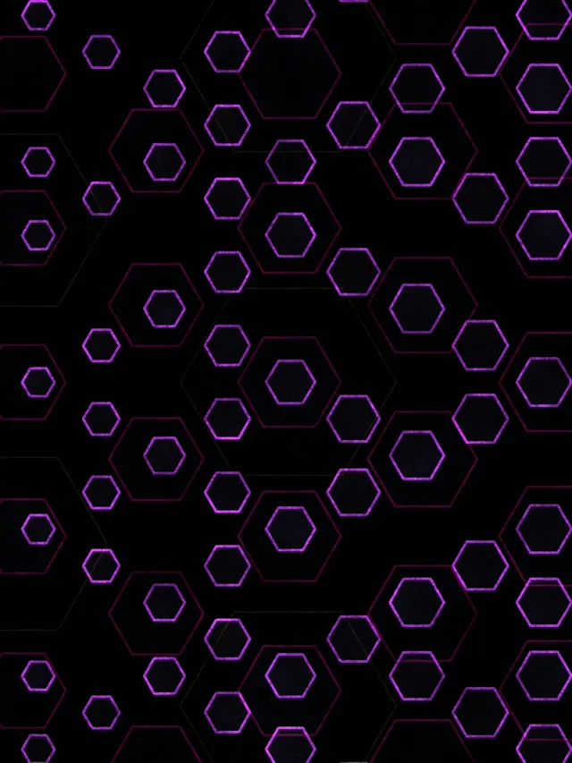 3:4 iPad Portrait 60fps Neon Hexagon Live Wallpaper Screensaver