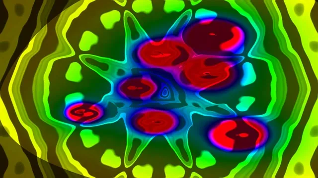 4k uhd 60fps neon tunnel screensaver vj loop red mandala