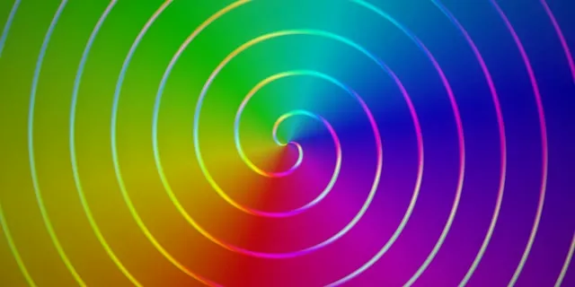 2:1 Univisium 60fps Rainbow Neon Spiral Screensaver - VJ Animation