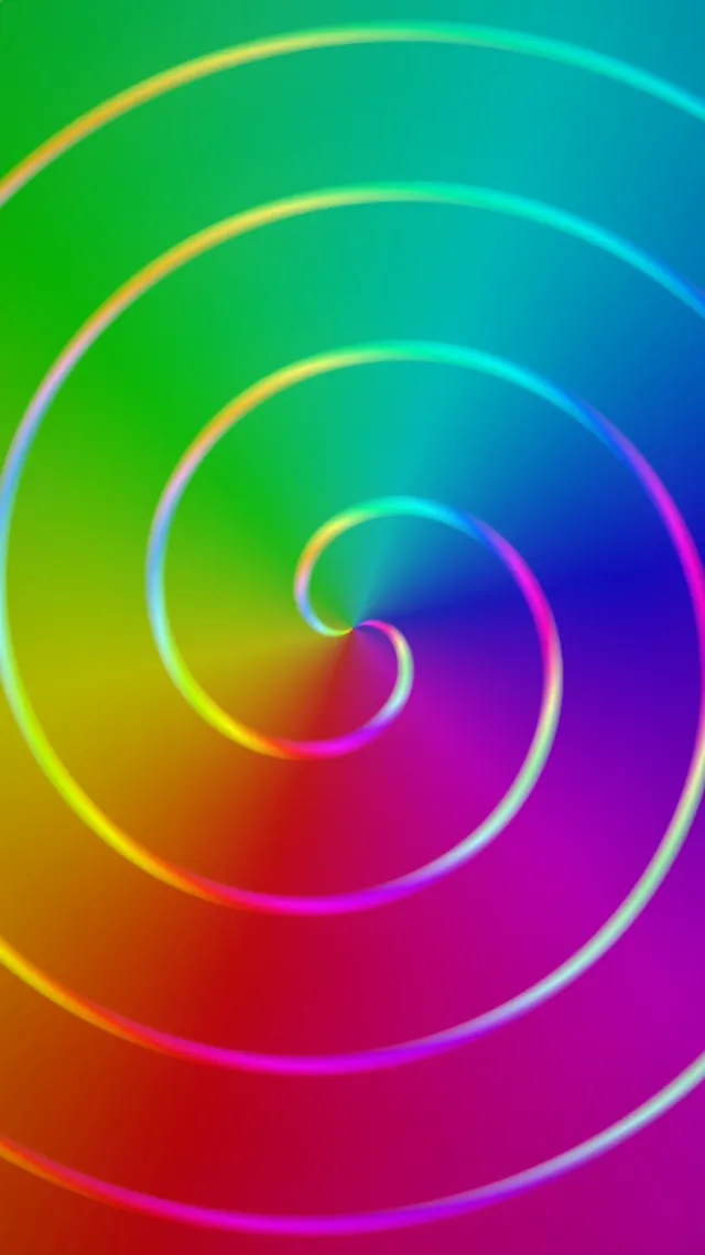 9:16 Reels 60fps Rainbow Spiral Vortex Screensaver - Live Wallpaper