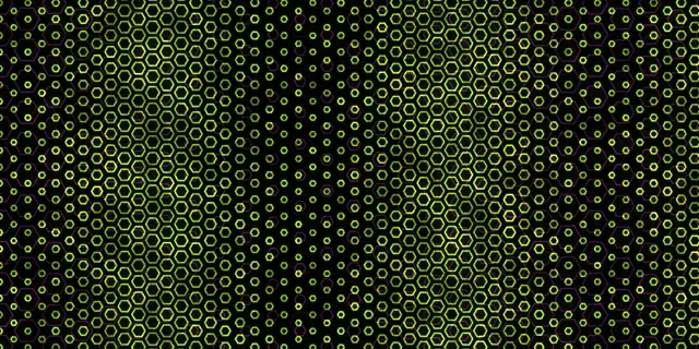 2:1 Univisium 60fps Screensaver Neon Tunnel VJ Loop Green Geometric Shapes