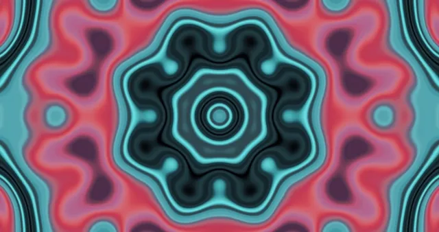 4k uhd 60fps neon tunnel screensaver pc cyan red mandala vj loop