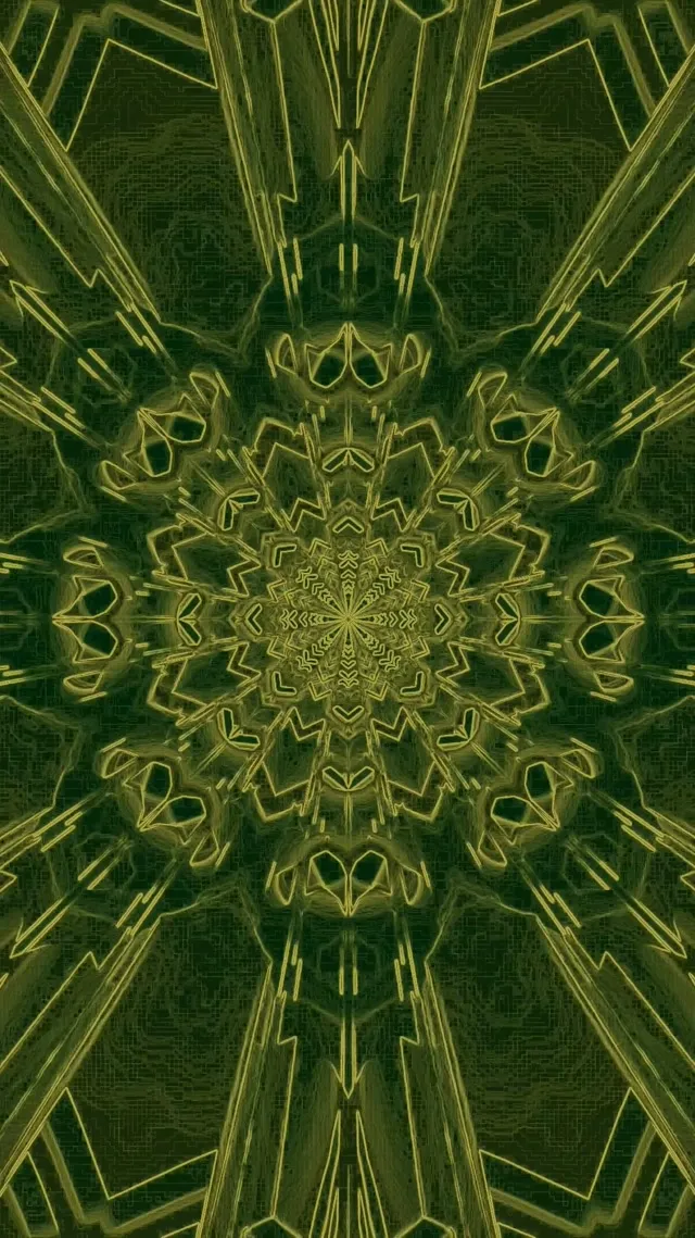 Green Neon Mandala VJ Loop | Symmetry 60fps