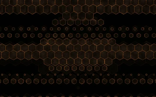 16:10 MacBook 60FPS Hexagon Tunnel Screensaver | Gold Geometric Live Wallpaper