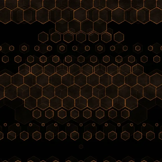 1:1 Square 60FPS Golden Hexagon Tunnel Screensaver | VJ Loop