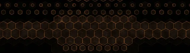 32:9 Super Ultrawide 60FPS Hexagon Screensaver | Gold Motion Background