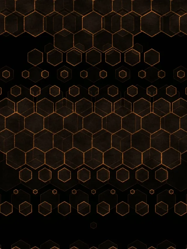 3:4 iPad Portrait 60FPS Hexagon Screensaver | Gold Geometric VJ Background