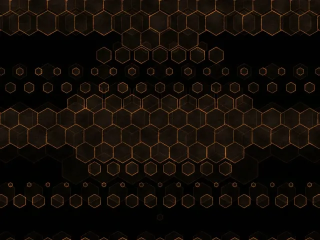 4:3 Classic 60FPS Golden Hexagon Screensaver | VJ Loop Motion Background