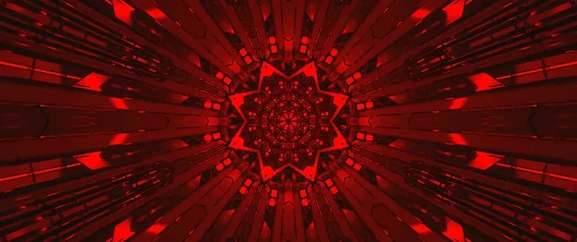Deep Red Mandala Neon Tunnel 60fps | Cinema Hypnotic VJ Loop