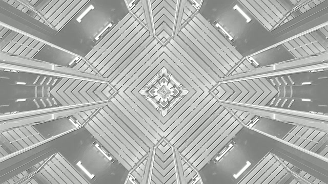 White Geometric Tunnel 4K 60fps | Futuristic VJ Loop Screensaver