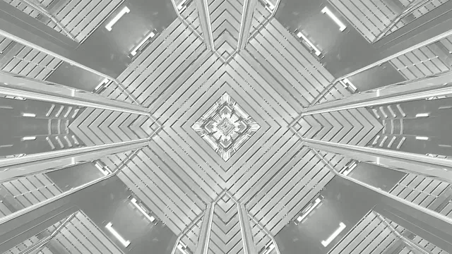 White Geometric Tunnel 4K 60fps | Futuristic VJ Loop Screensaver