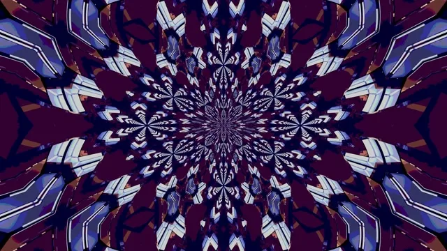 Purple Neon Mandala VJ Loop 4K 60fps | Hypnotic Kaleidoscope Screensaver