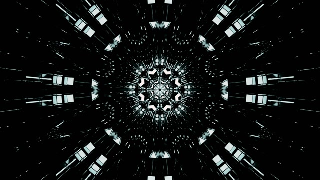 White Neon Tunnel VJ Loop | 4K 60fps Screensaver | Digital Abstract