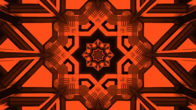 Orange Geometric Tunnel | 4K 60fps Neon VJ Loop Screensaver