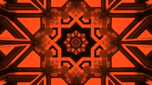 Orange Geometric Tunnel | 4K 60fps Neon VJ Loop Screensaver