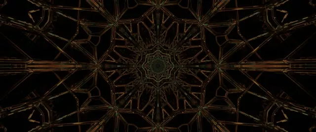 Gold Geometric Neon Cinema | 60fps VJ Screensaver