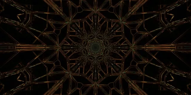 Gold Geometric Neon 2:1 | Abstract 60fps VJ Loop