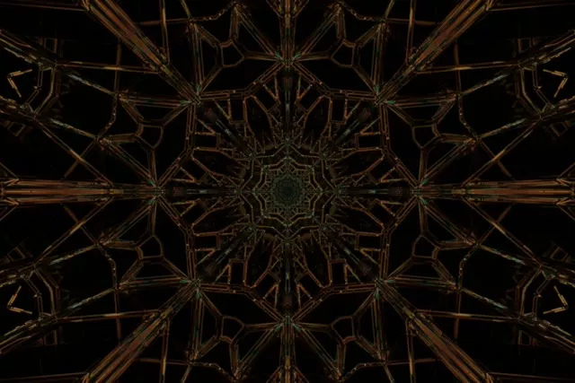 Gold Geometric Neon 3:2 | 60fps VJ Screensaver