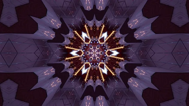 Neon Mandala VJ Loop 4K 60fps | Red Purple Kaleidoscope Screensaver