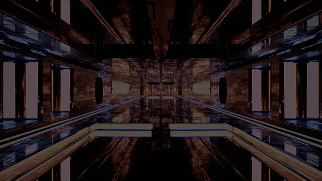 Dark Brown Brick Corridor VJ Loop 4K 60fps | Industrial Tunnel