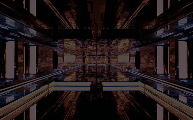 Neon tunnel blue red grid 16:10 macbook 60fps screensaver vj animation