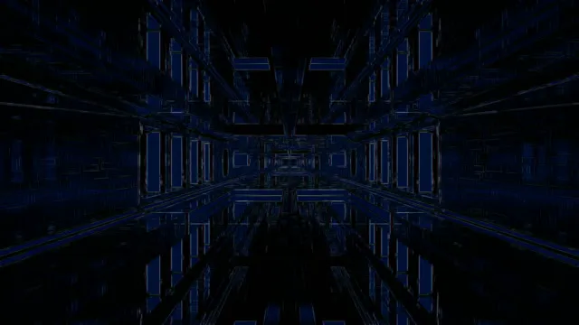 Blue Tech Neon Tunnel VJ Loop 4K 60fps | Futuristic Digital