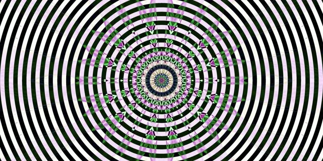 2:1 univisium neon tunnel 60fps screensaver vj loop green white striped tunnel
