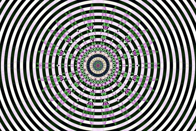 3:2 surface neon tunnel 60fps screensaver motion background pink mandala bloom