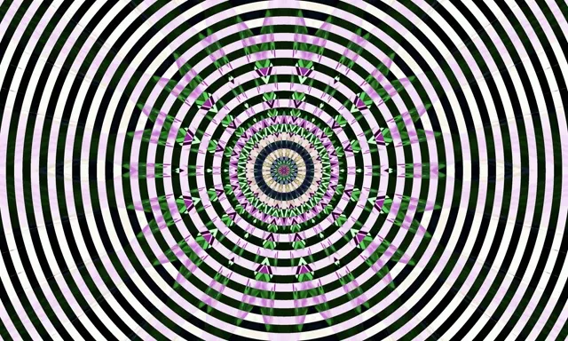 5:3 wide neon tunnel 60fps screensaver motion background pink kaleidoscope art