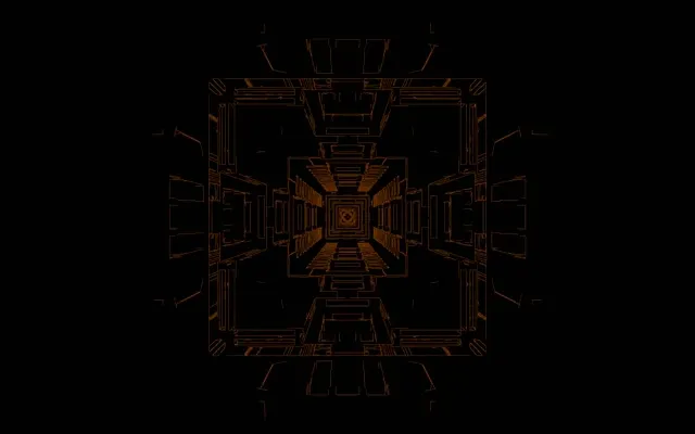 Black White Geometric Tunnel 60fps | Linear Architecture Widescreen Loop